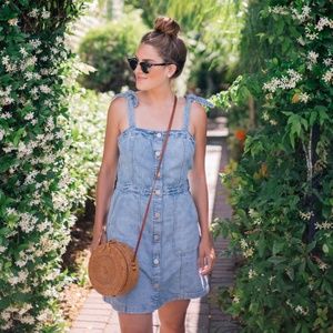 La Vie Rebecca Taylor Strappy Denim Dress